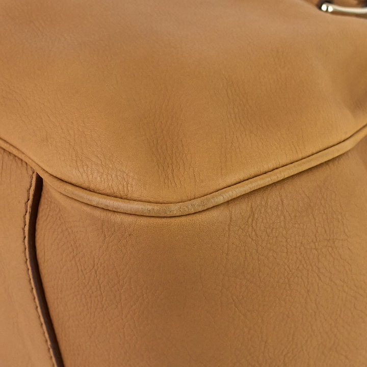 ball lock leather  bag