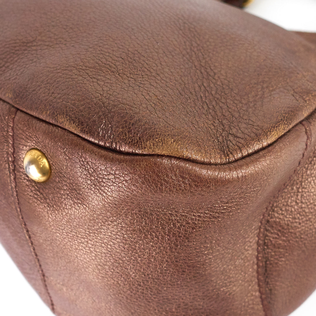 front pocket leather tote bag