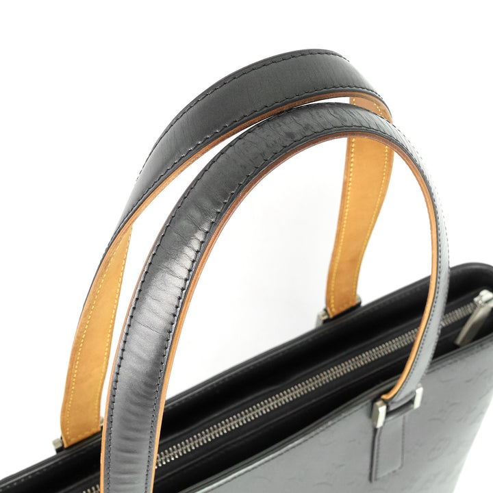 wildwood monogram mat leather bag