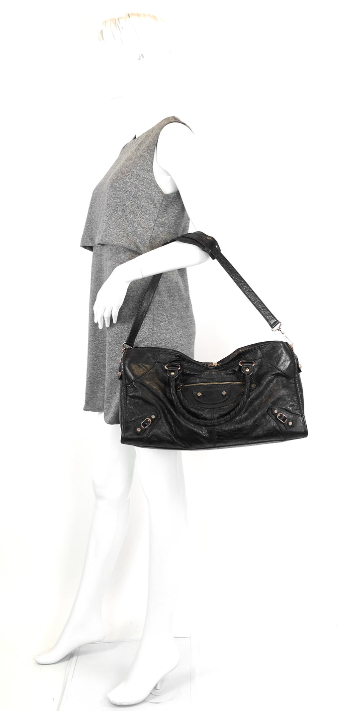 giant part time lambskin leather bag