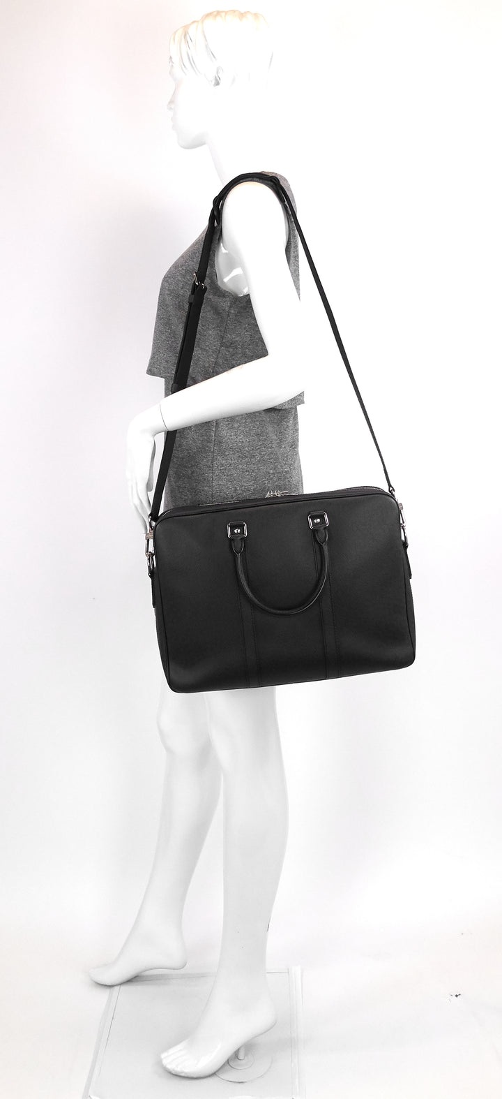 porte-documents voyage pm taiga leather briefcase bag
