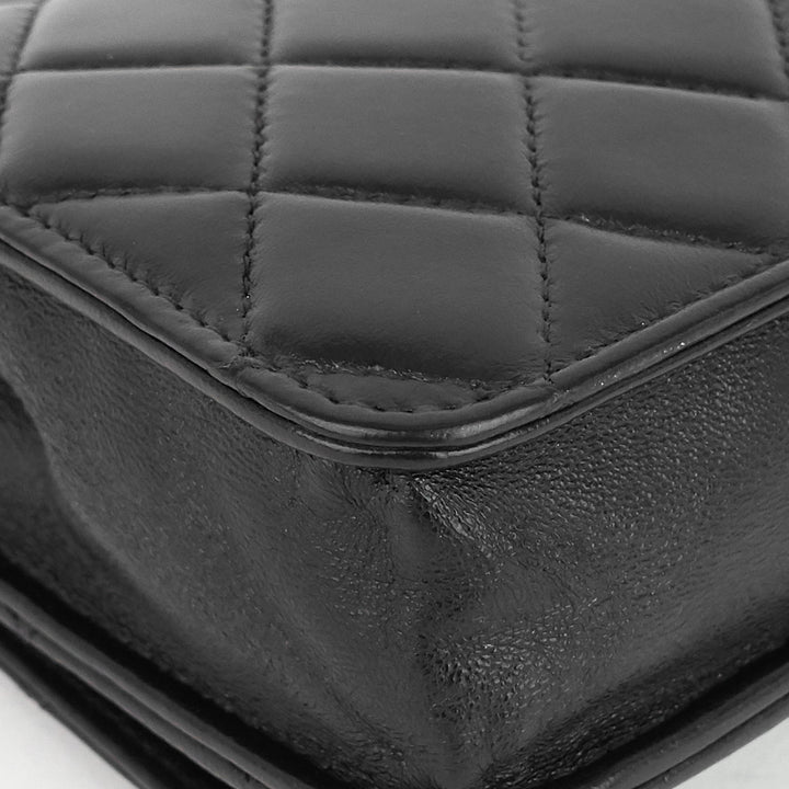 golden class double cc lambskin wallet on chain bag