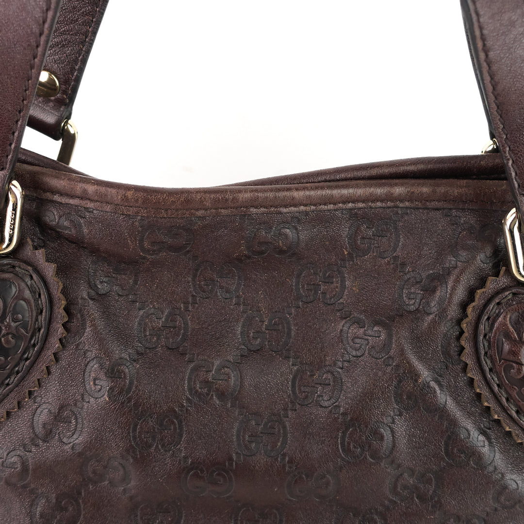 tribeca guccissima leather tote bag