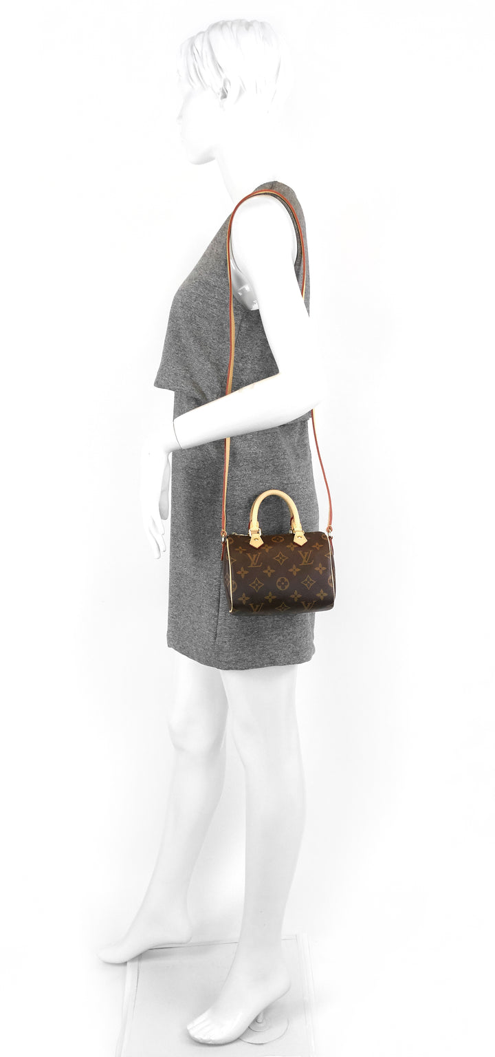 speedy nano monogram canvas bag