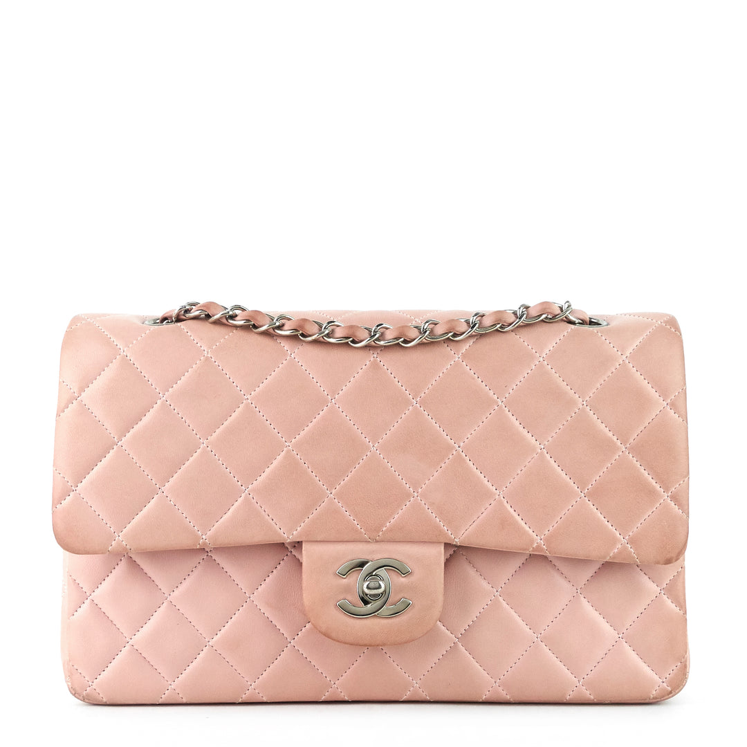 classic double flap medium lambskin leather bag