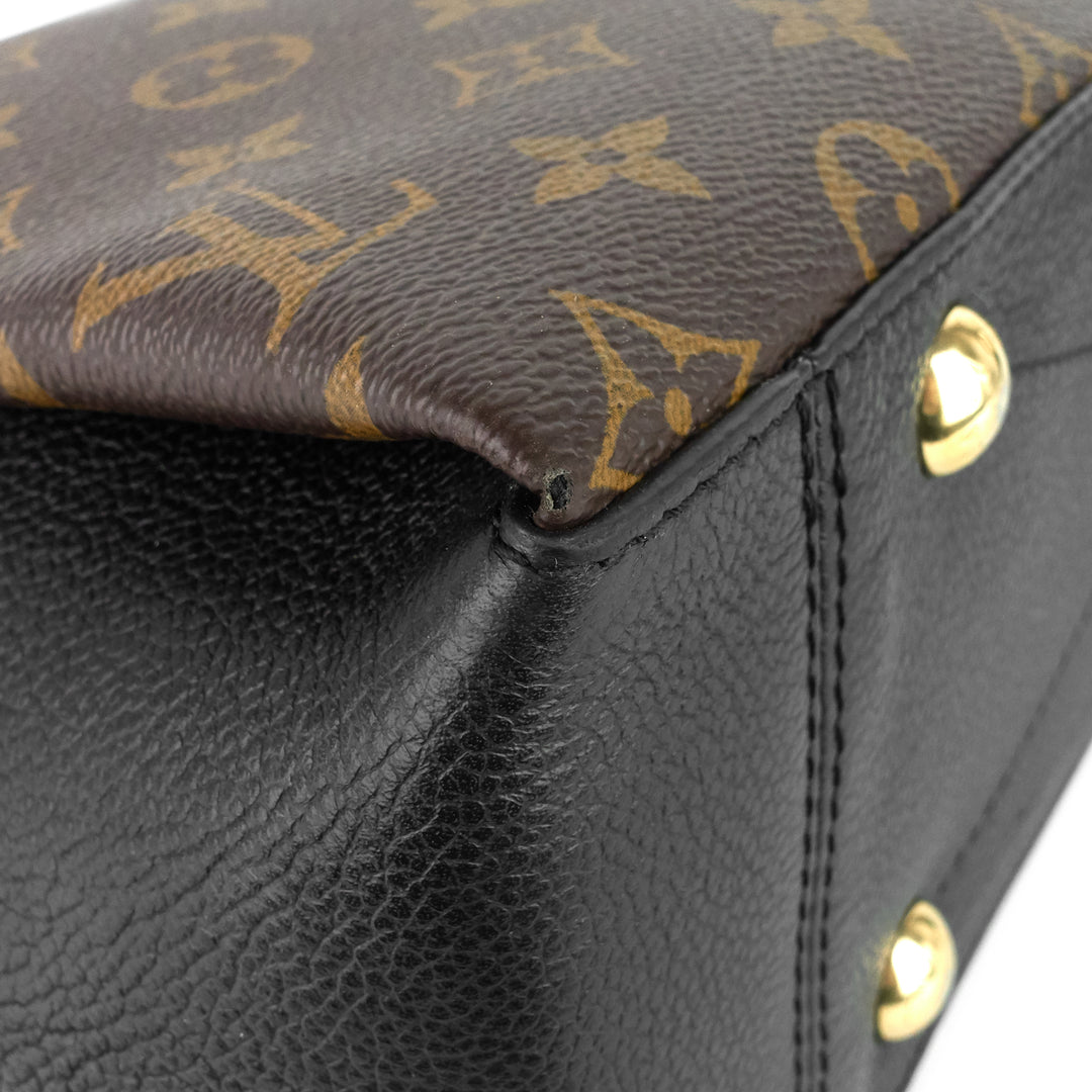surène mm monogram canvas and calfskin leather tote bag