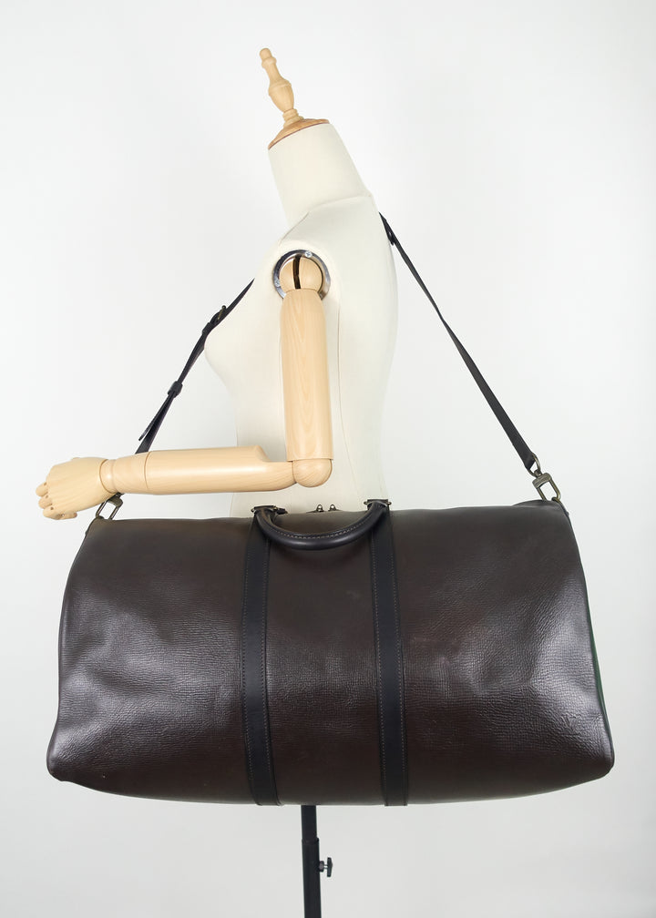 keepall bandoulière 55 utah leather bag