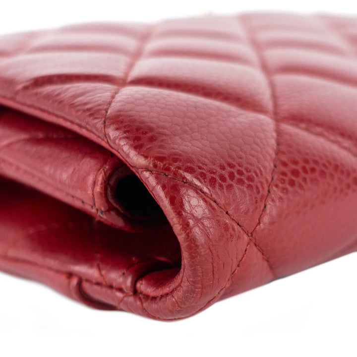 quilted caviar new clutch with chain bag