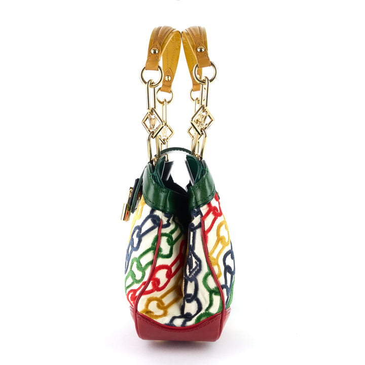 linda mini monogram charms velvet chains bag