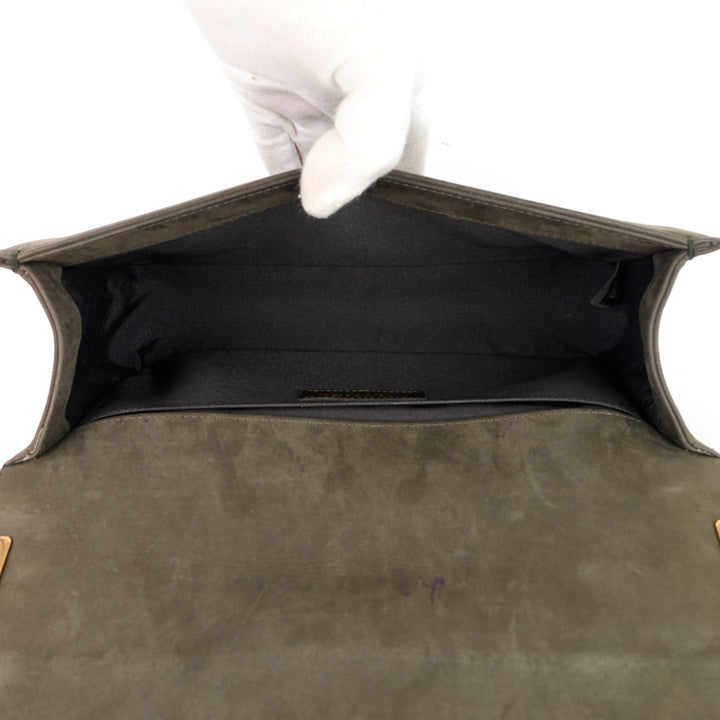 boy suede and tweed flap bag