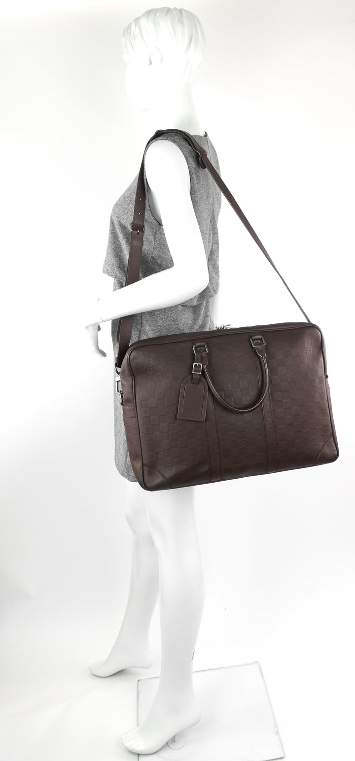 porte-documents voyage gm damier infini briefcase bag