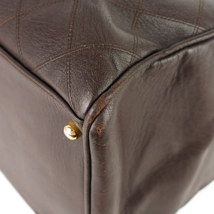 vintage supermodel weekender large calfskin leather bag