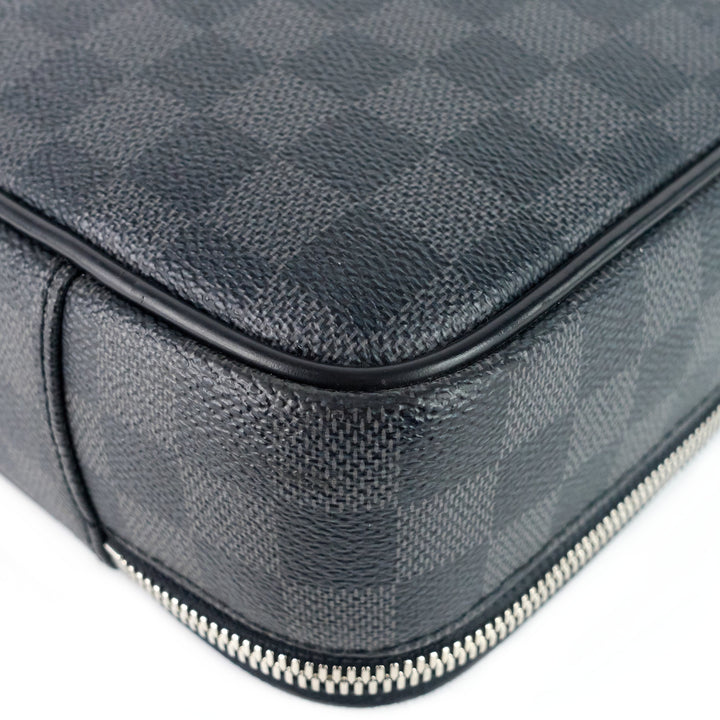 steeve damier graphite canvas briefcase bag