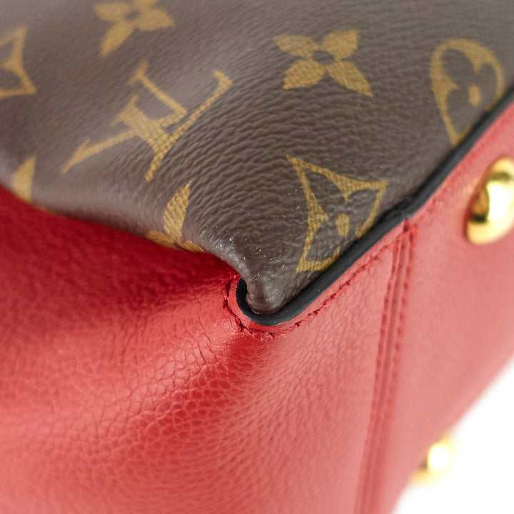 surène mm monogram canvas and calfskin leather tote bag