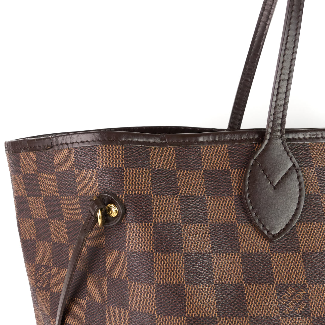neverfull gm damier ebene canvas tote bag