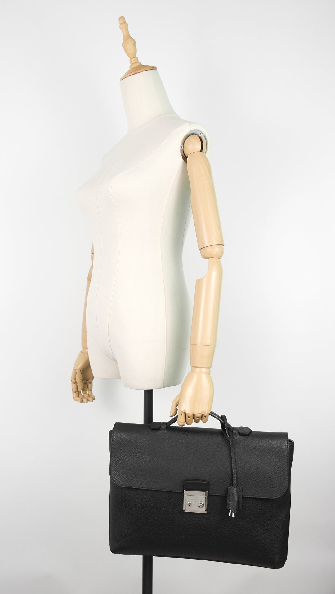 serviette dorian taurillon leather briefcase bag