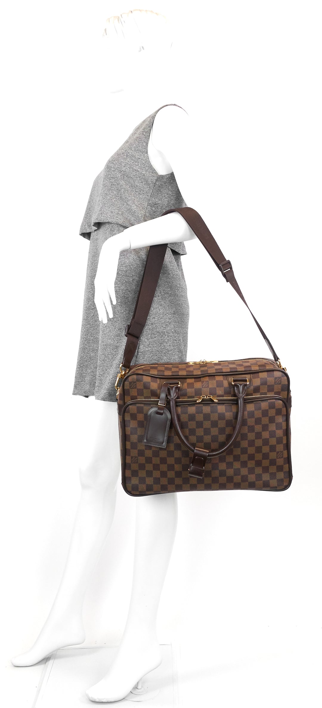 icare damier ebene canvas computer bag