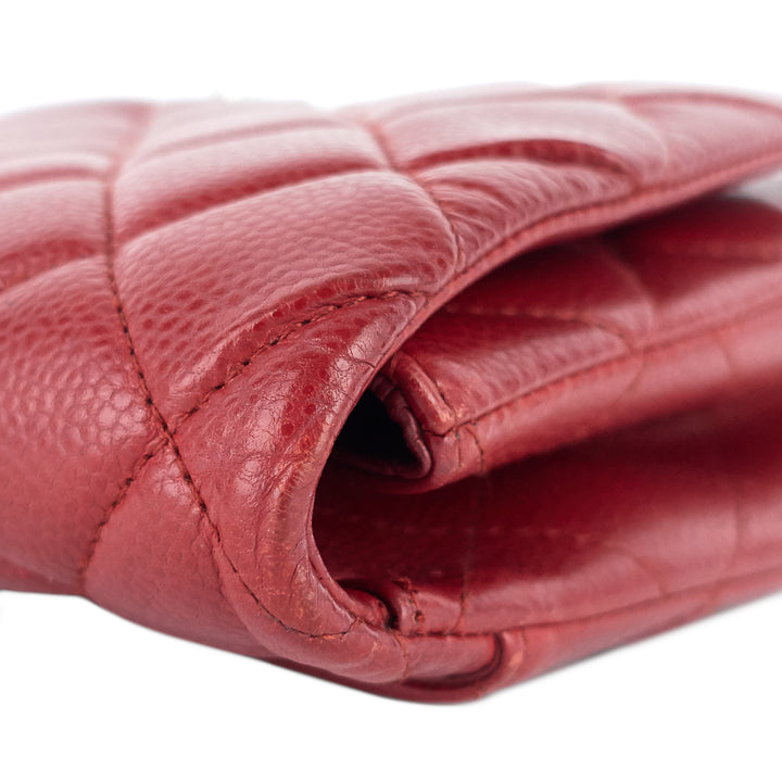 quilted caviar new clutch with chain bag