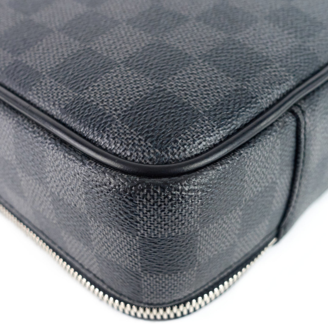 steeve damier graphite canvas briefcase bag