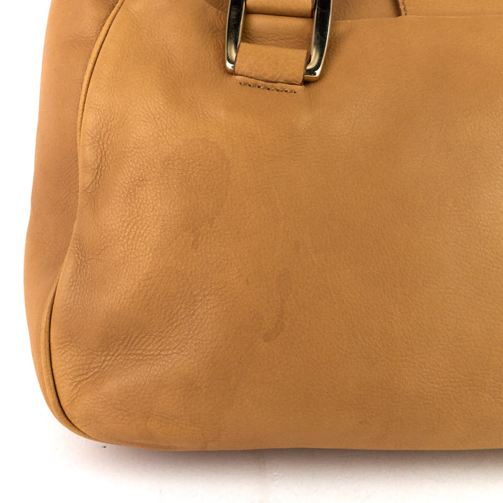 ball lock leather  bag