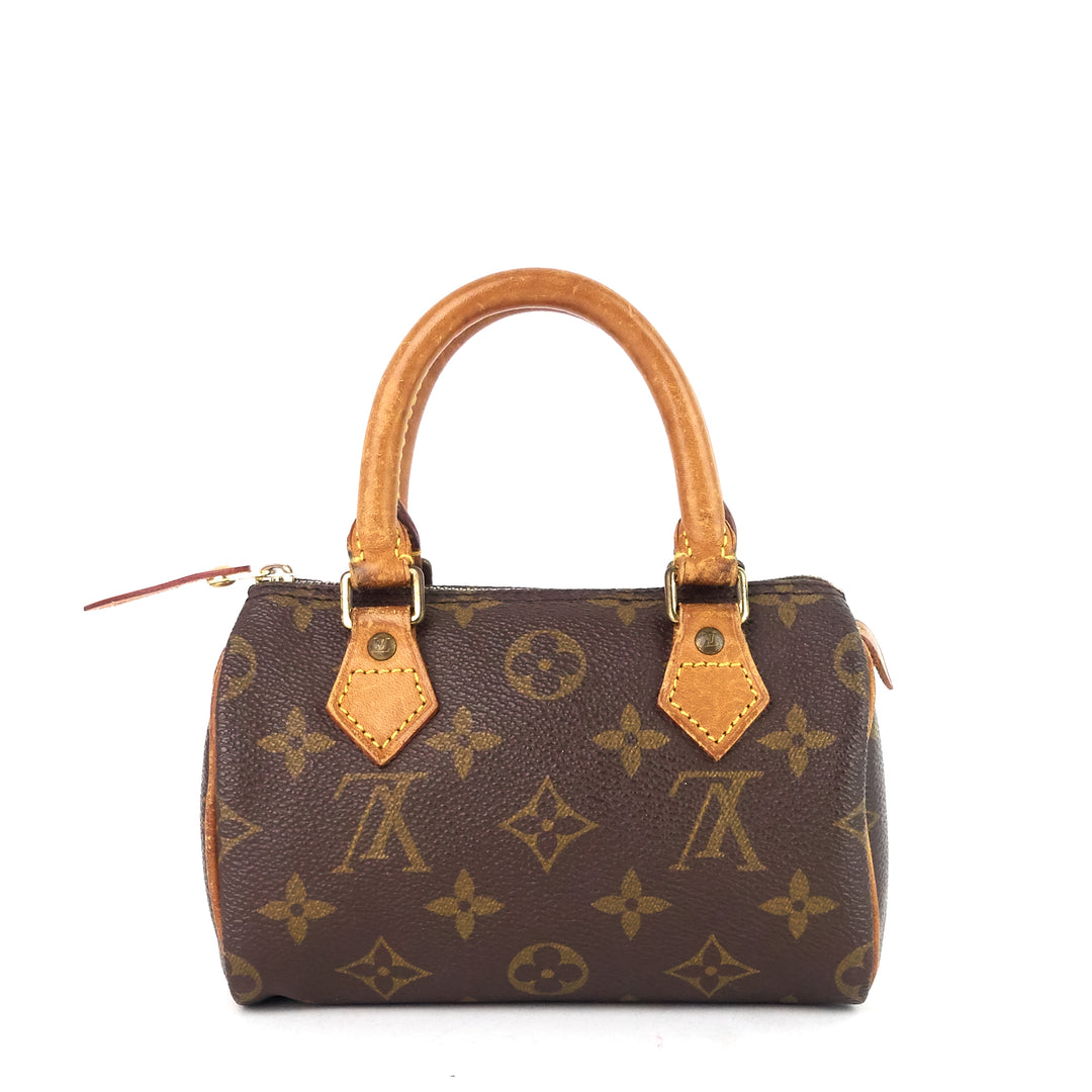 mini hl speedy monogram canvas bag with strap