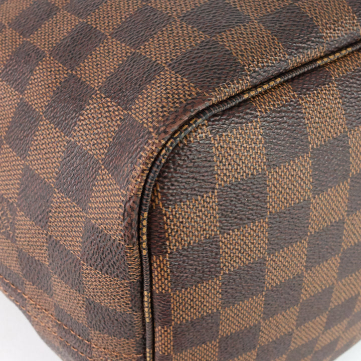 neverfull gm with pouch damier ebene tote bag