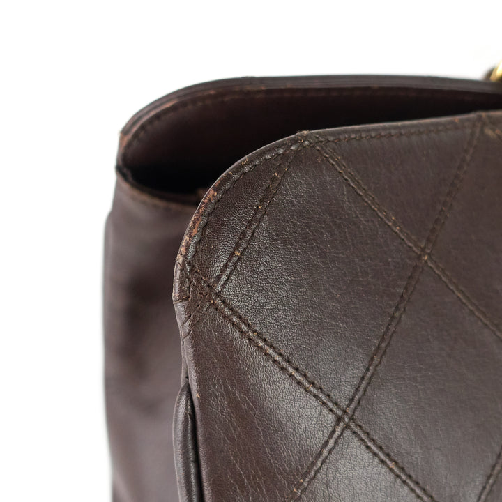 vintage supermodel weekender large calfskin leather bag
