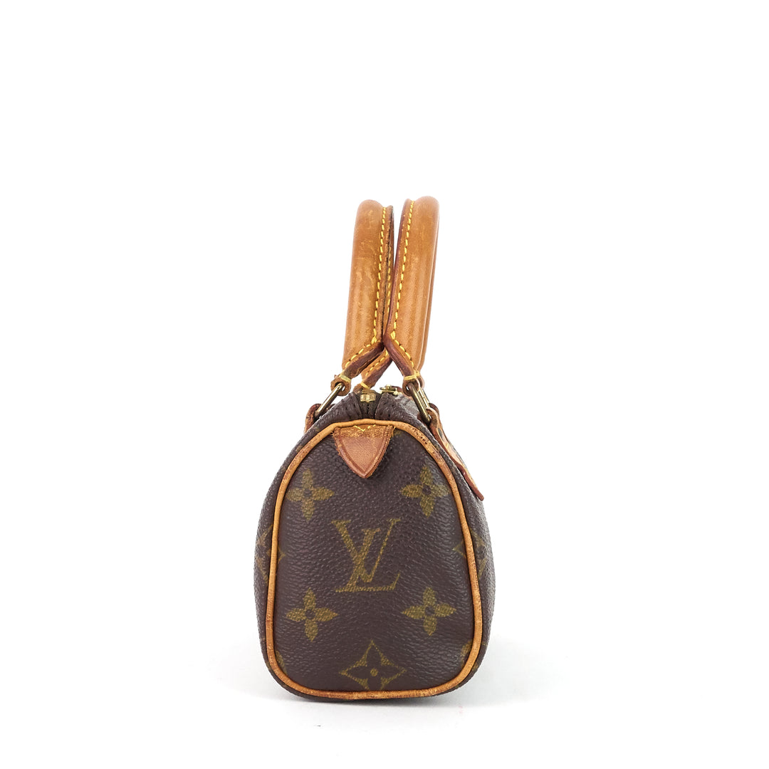 mini hl speedy monogram canvas bag with strap
