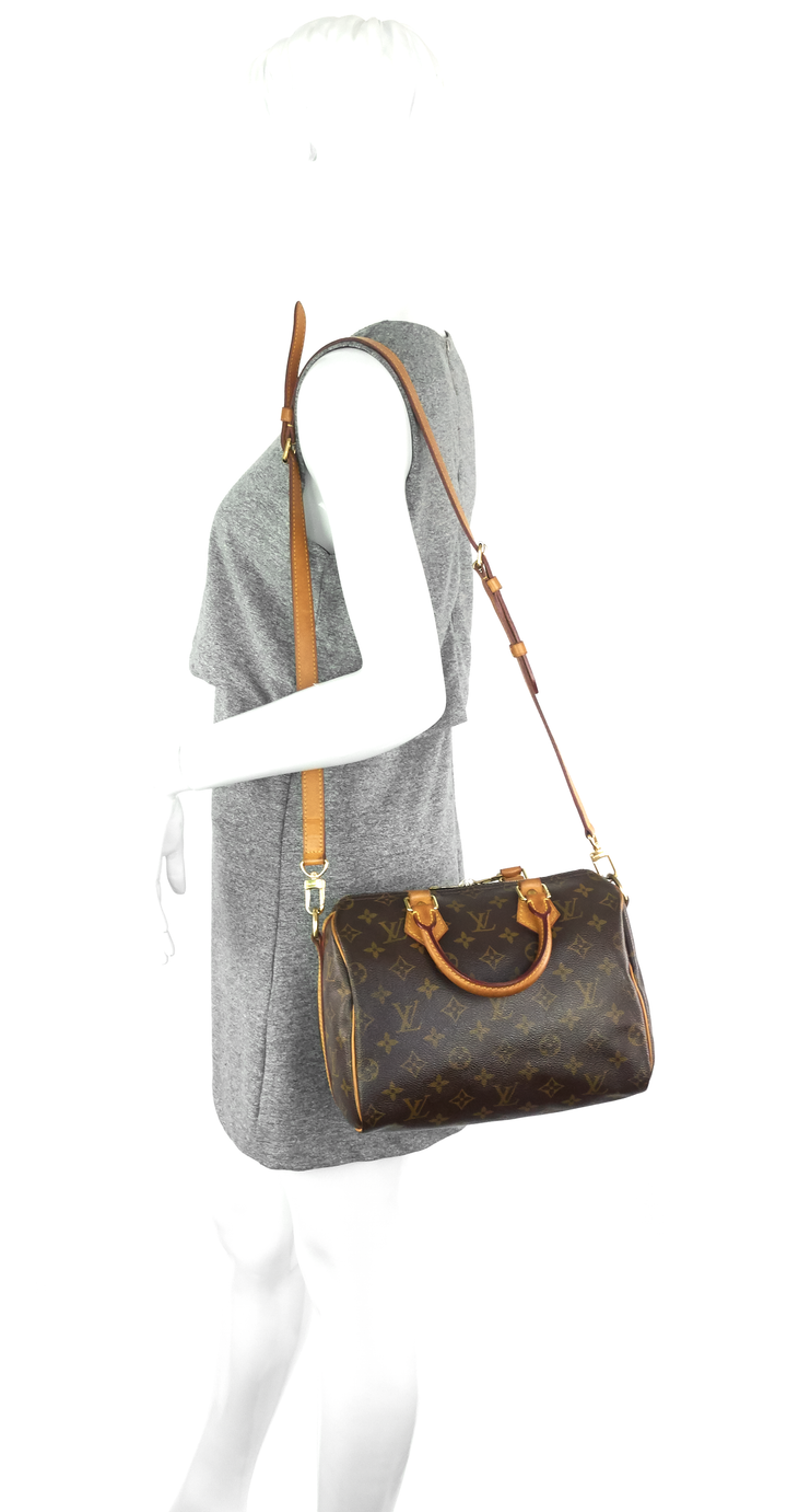 speedy 25 bandoulière monogram canvas bag