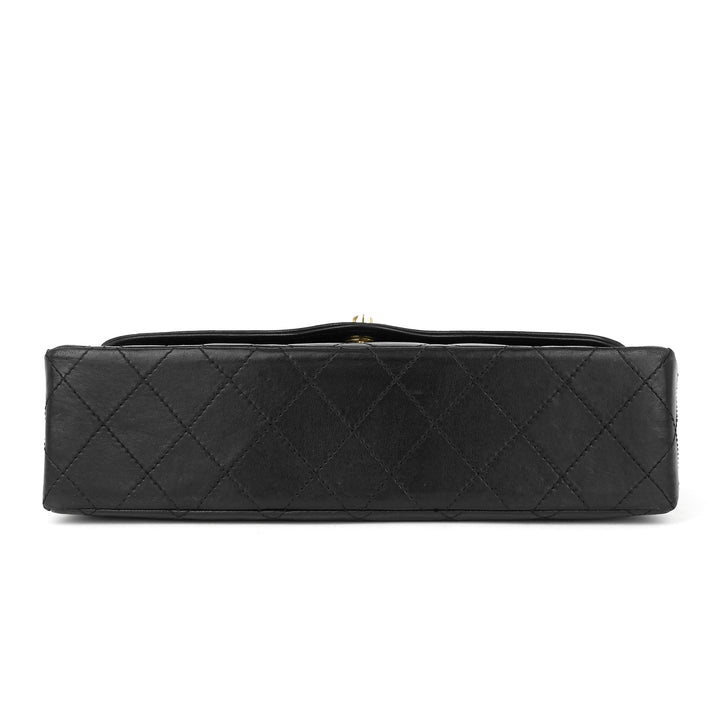 paris limited edition double flap lambskin leather bag