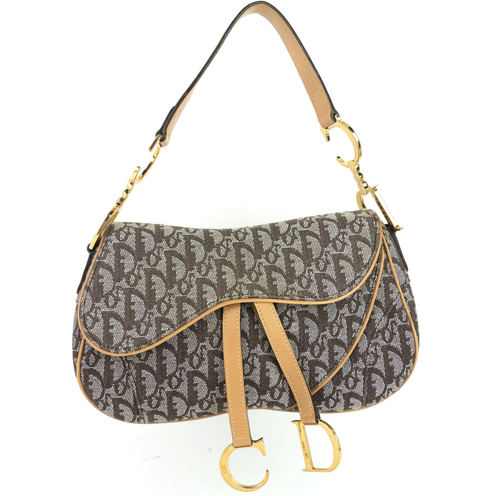 double saddle diorissimo canvas bag