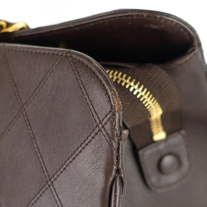 vintage supermodel weekender large calfskin leather bag