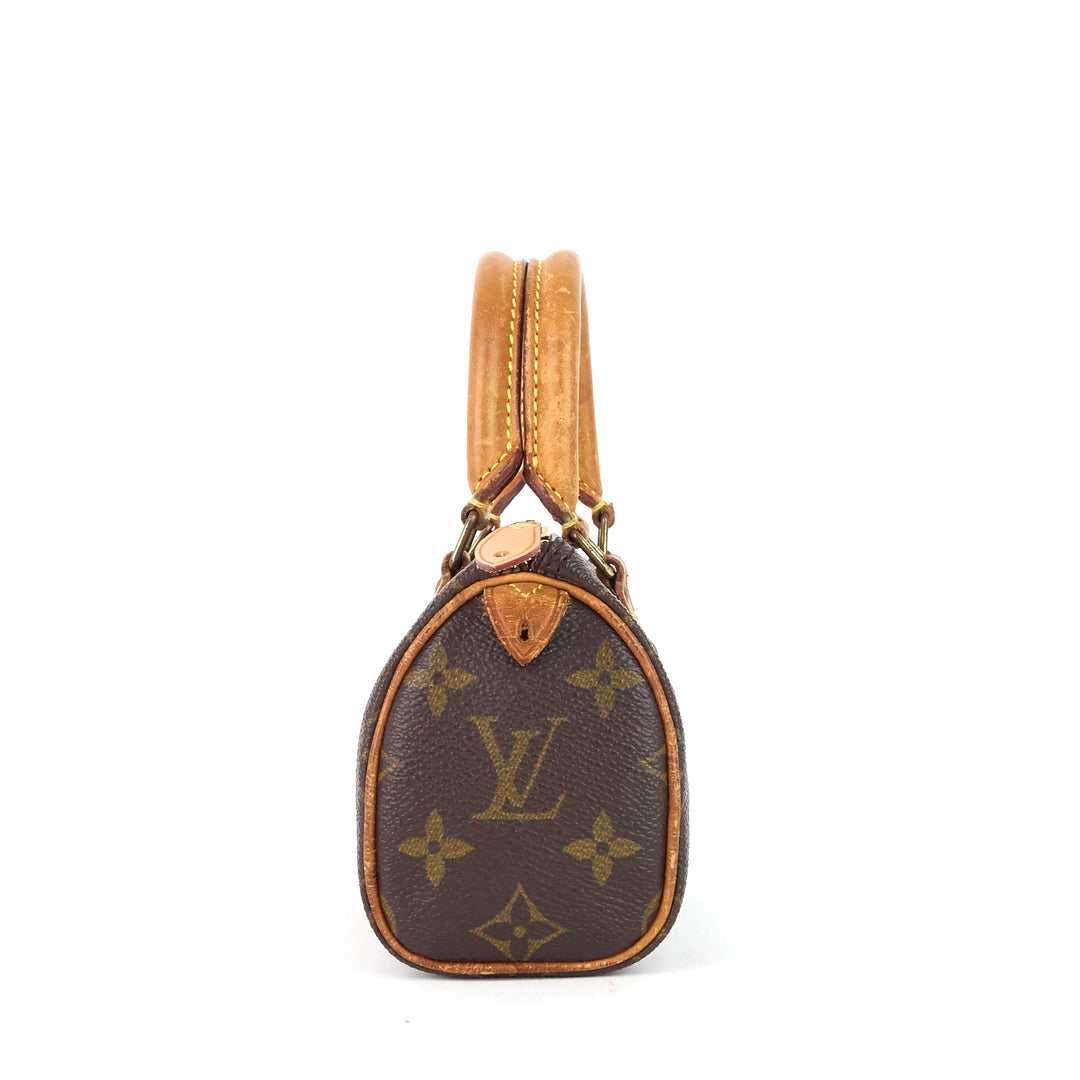 mini hl speedy monogram canvas bag with strap