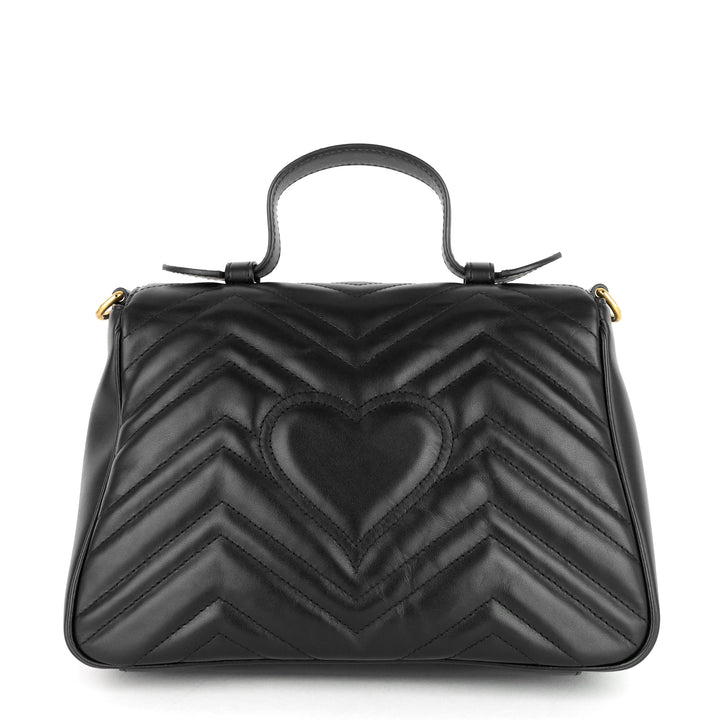 gg marmont small matelassé calfskin top handle shoulder bag
