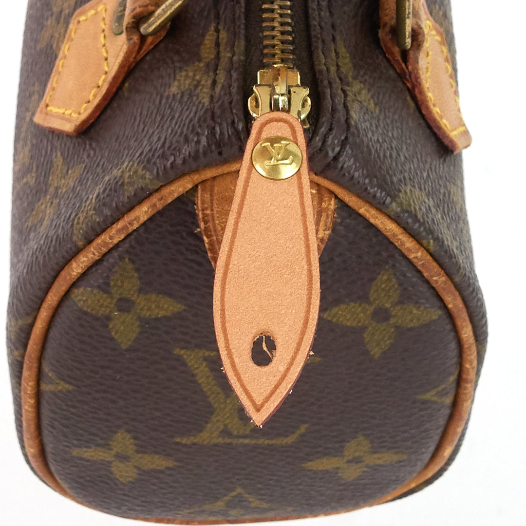 mini hl speedy monogram canvas bag with strap