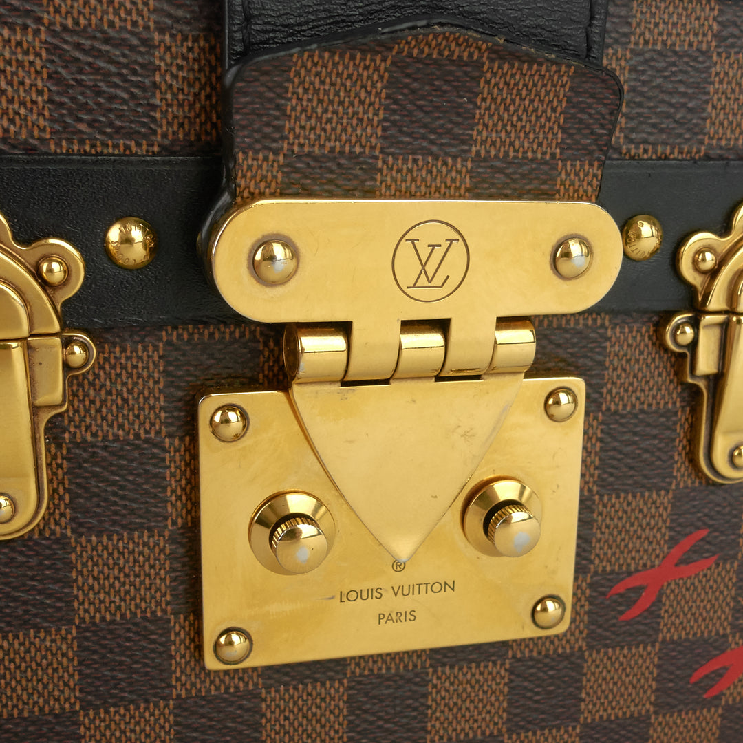 petite malle damier ebene cavas bag