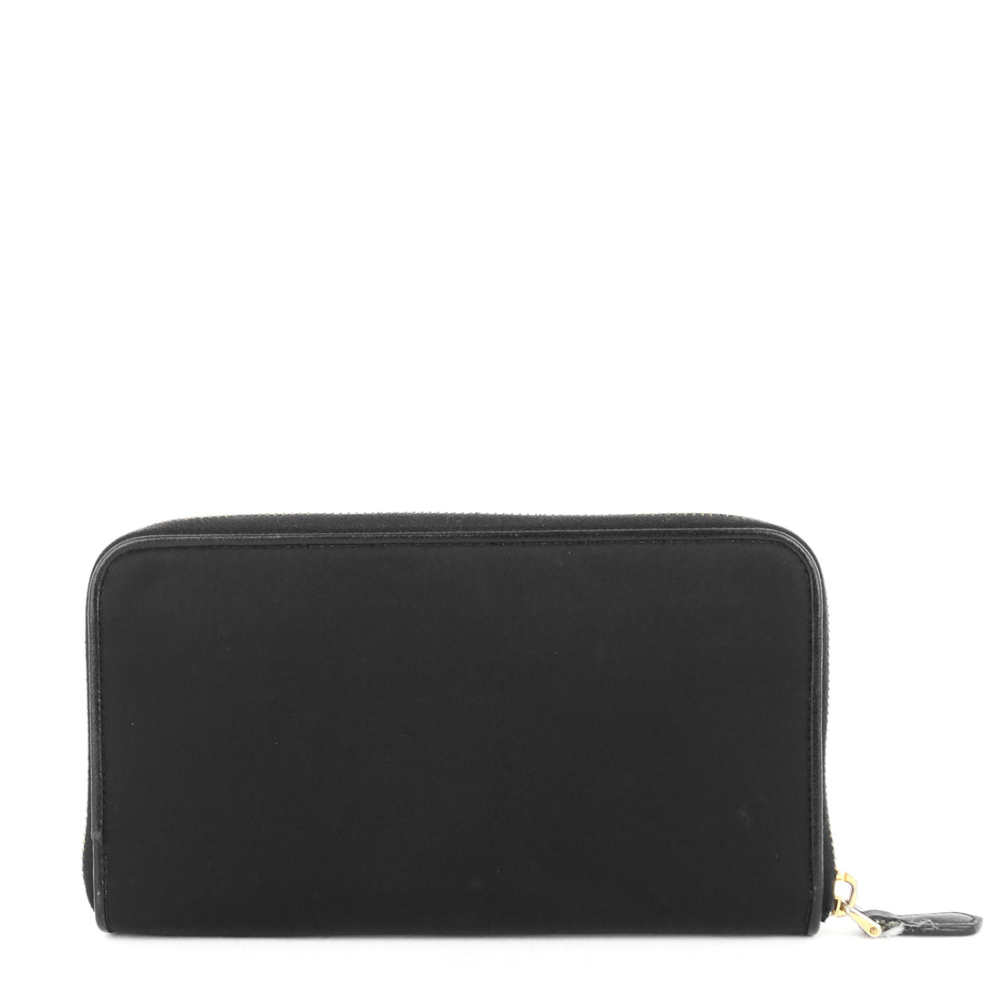zip-around nylon wallet