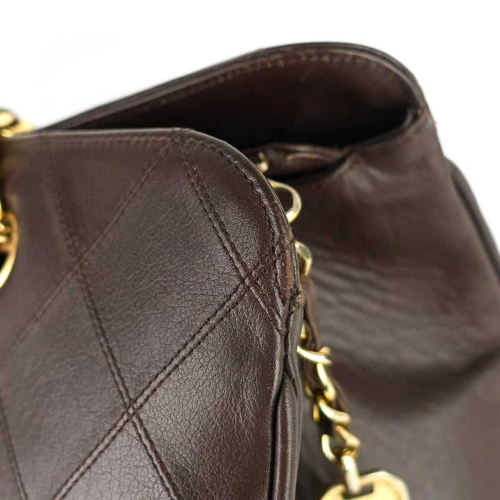 vintage supermodel weekender large calfskin leather bag