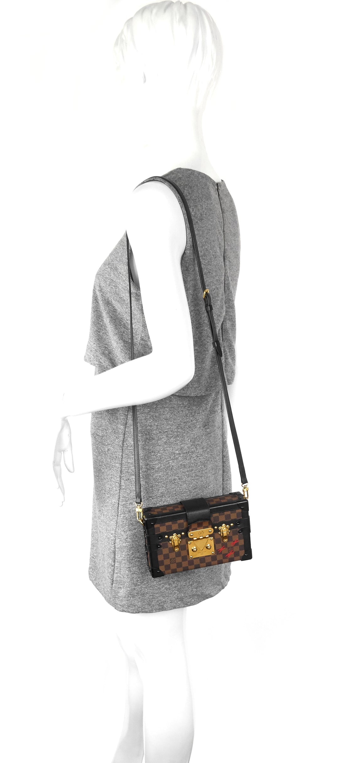 petite malle damier ebene cavas bag
