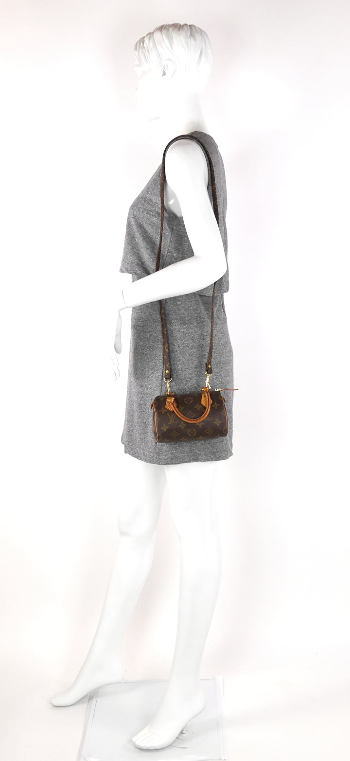 mini hl speedy monogram canvas bag with strap