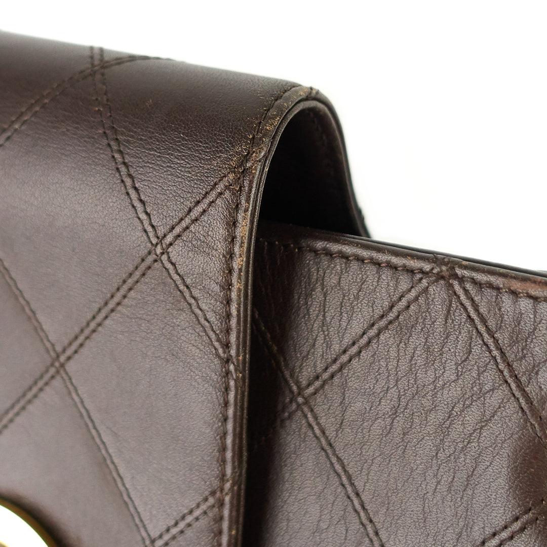 vintage supermodel weekender large calfskin leather bag