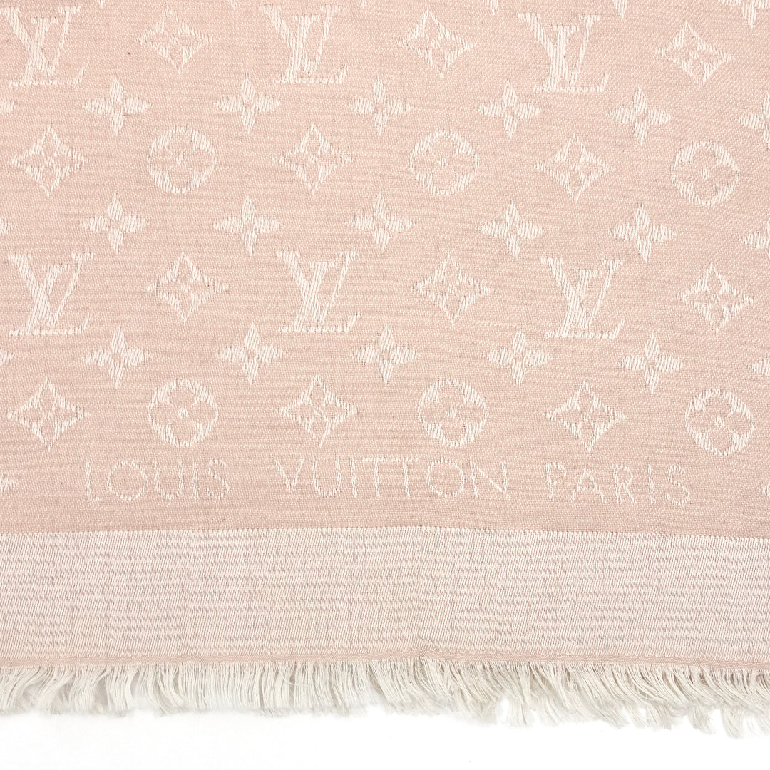 monogram denim rose shawl