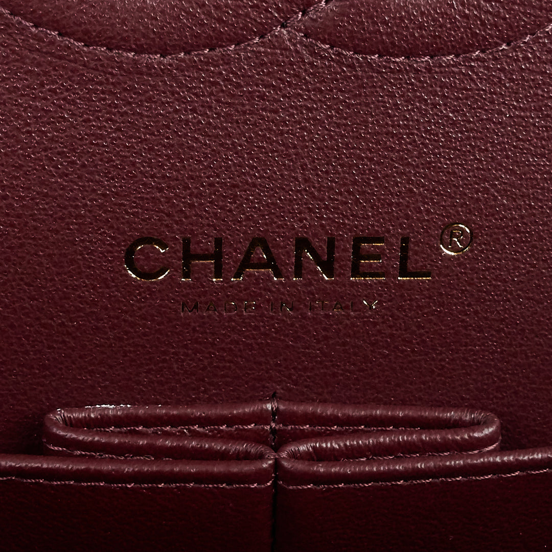 classic double flap medium caviar leather bag