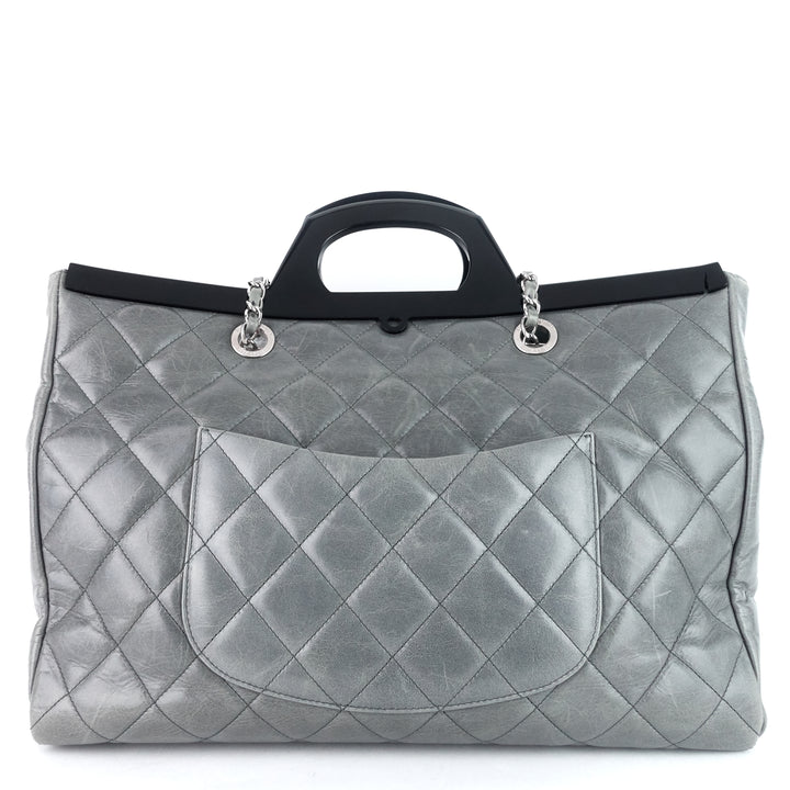 delivery large glazed calf leather bag
