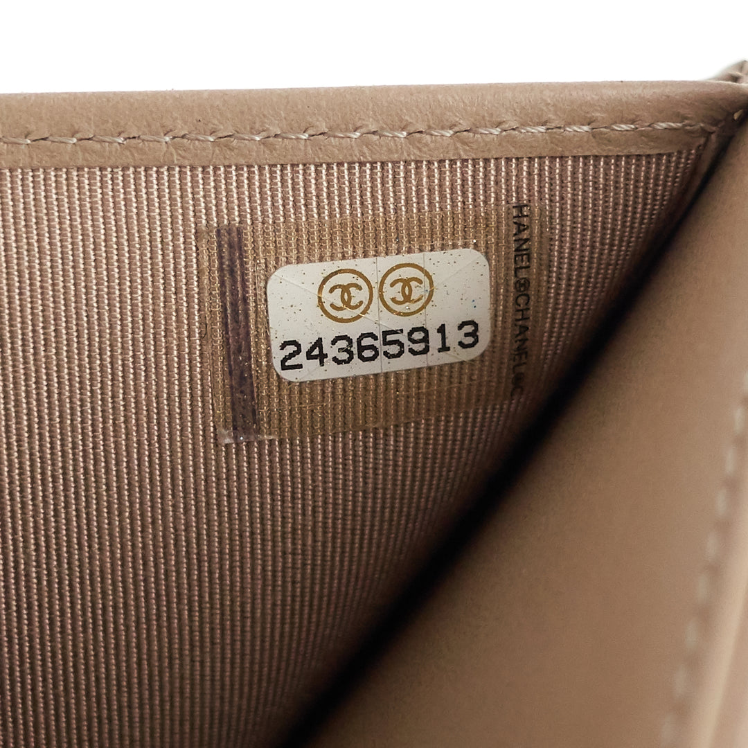 reissue compact metallic calfskin wallet