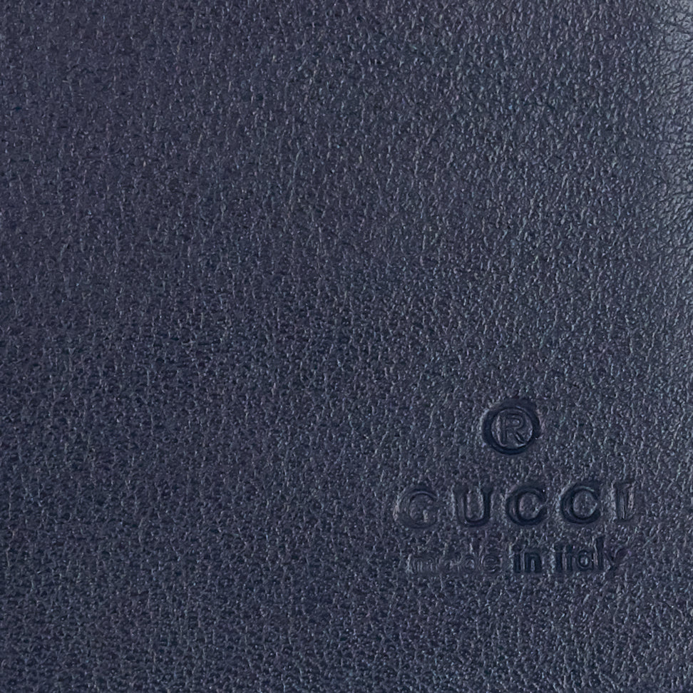 microguccissima leather bifold wallet