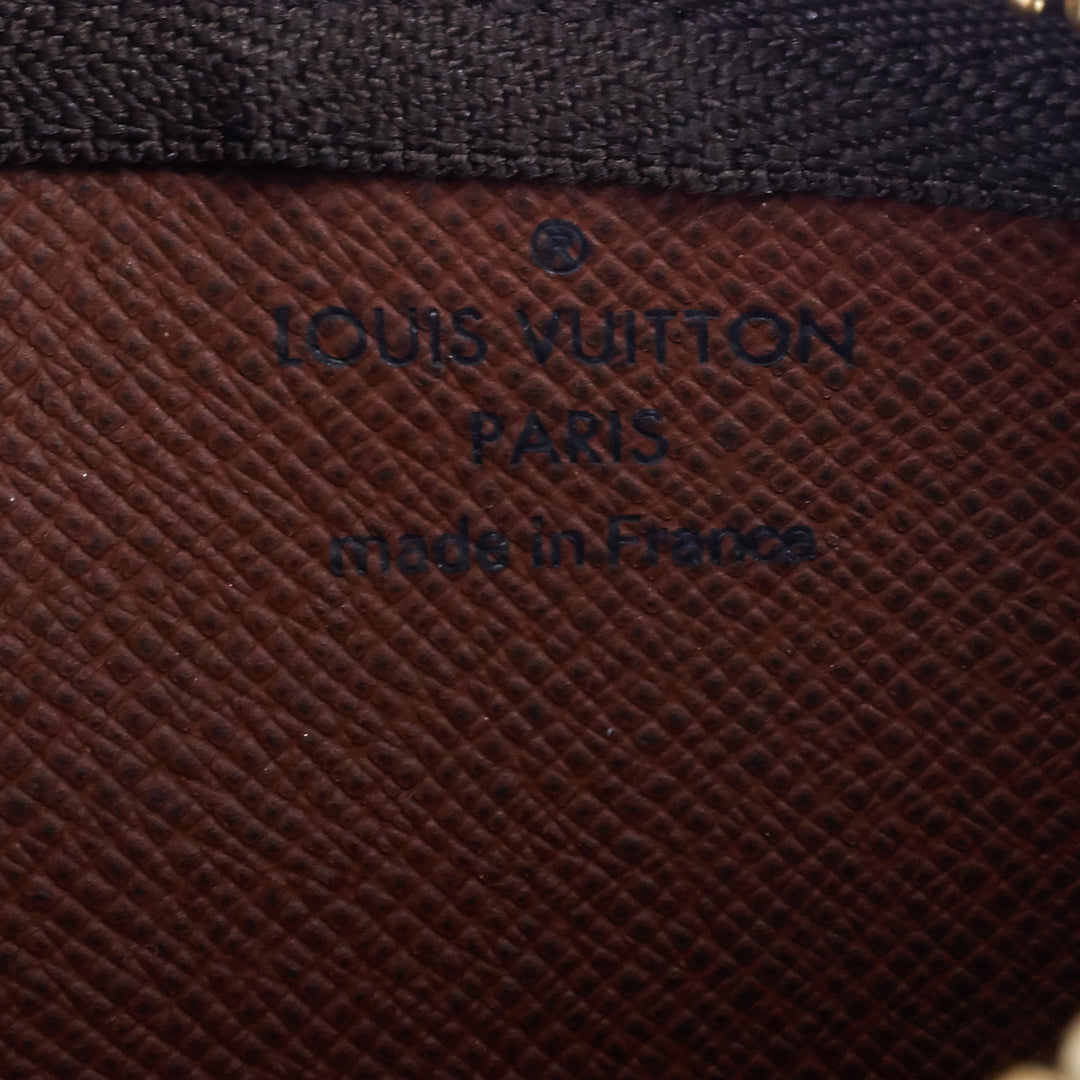 key monogram canvas pouch