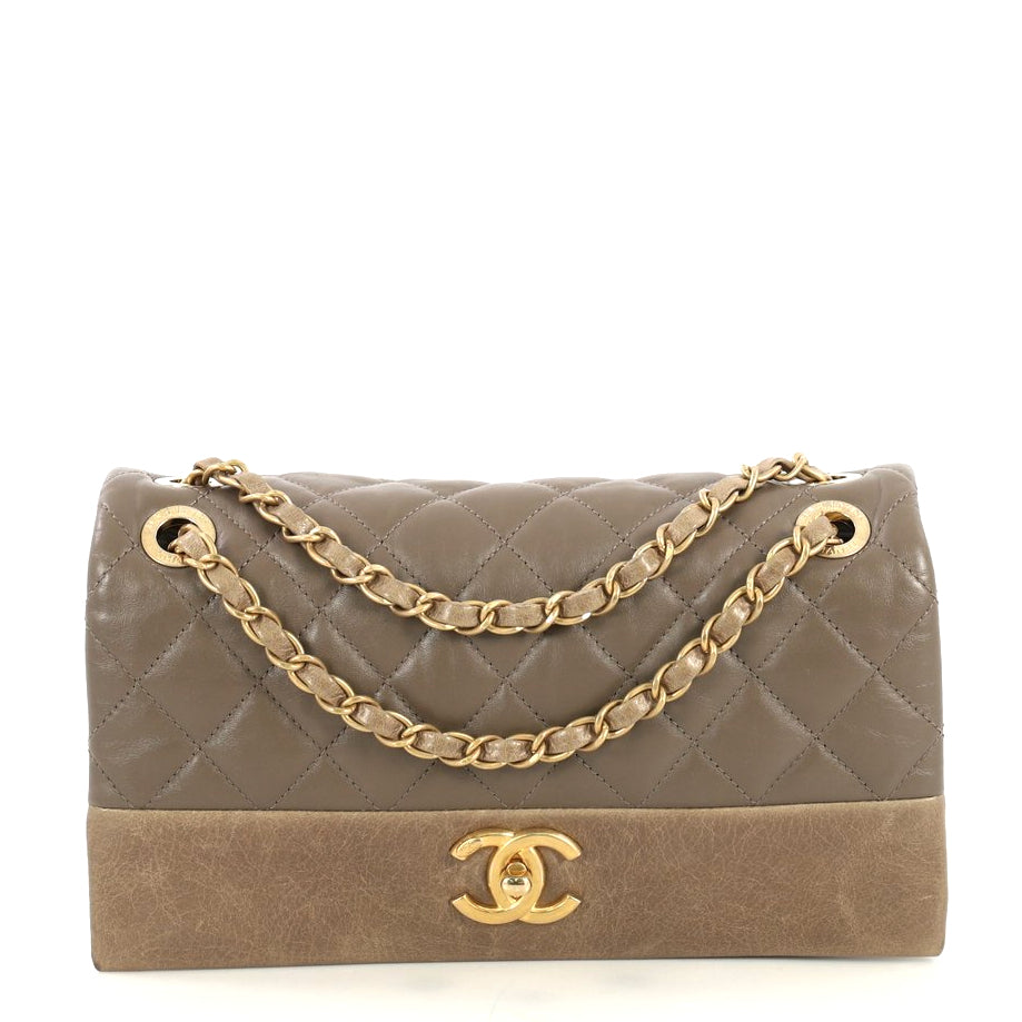 soft elegance flap medium calf leather bag