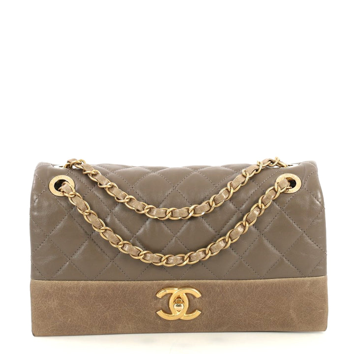 soft elegance flap medium calf leather bag