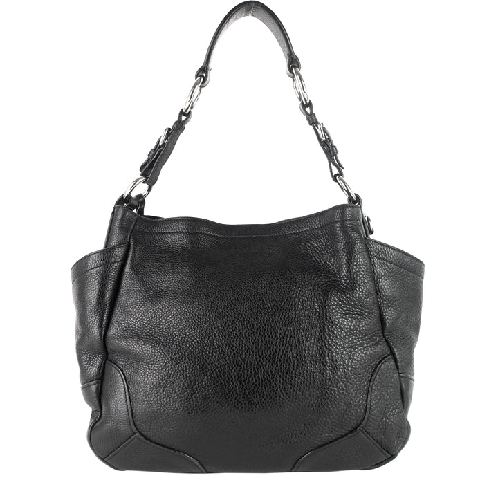 Side Pocket Vitello Daino Leather Tote Bag